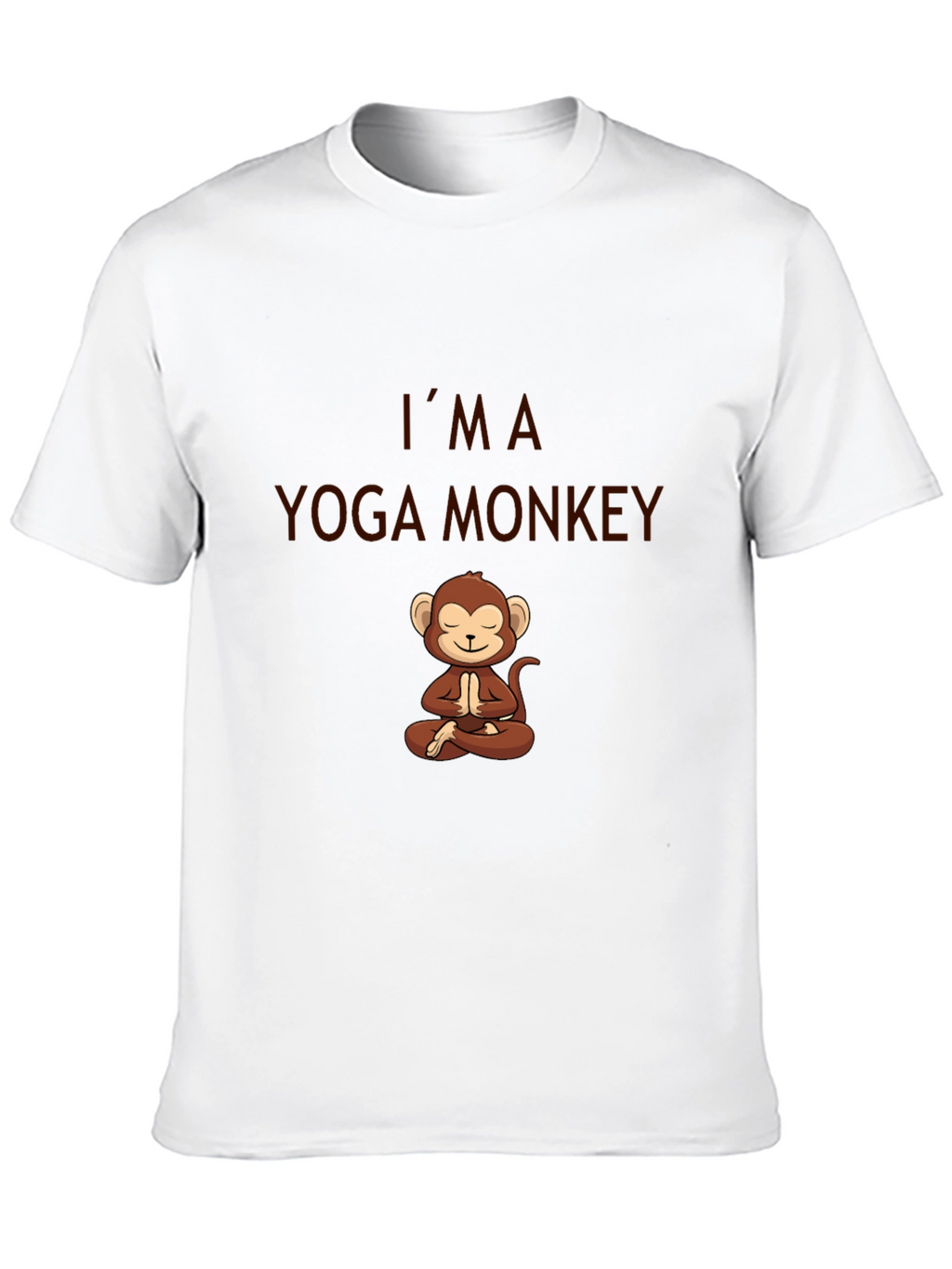 Yoga Monkey T-Shirt - Mens Black Cotton Tee