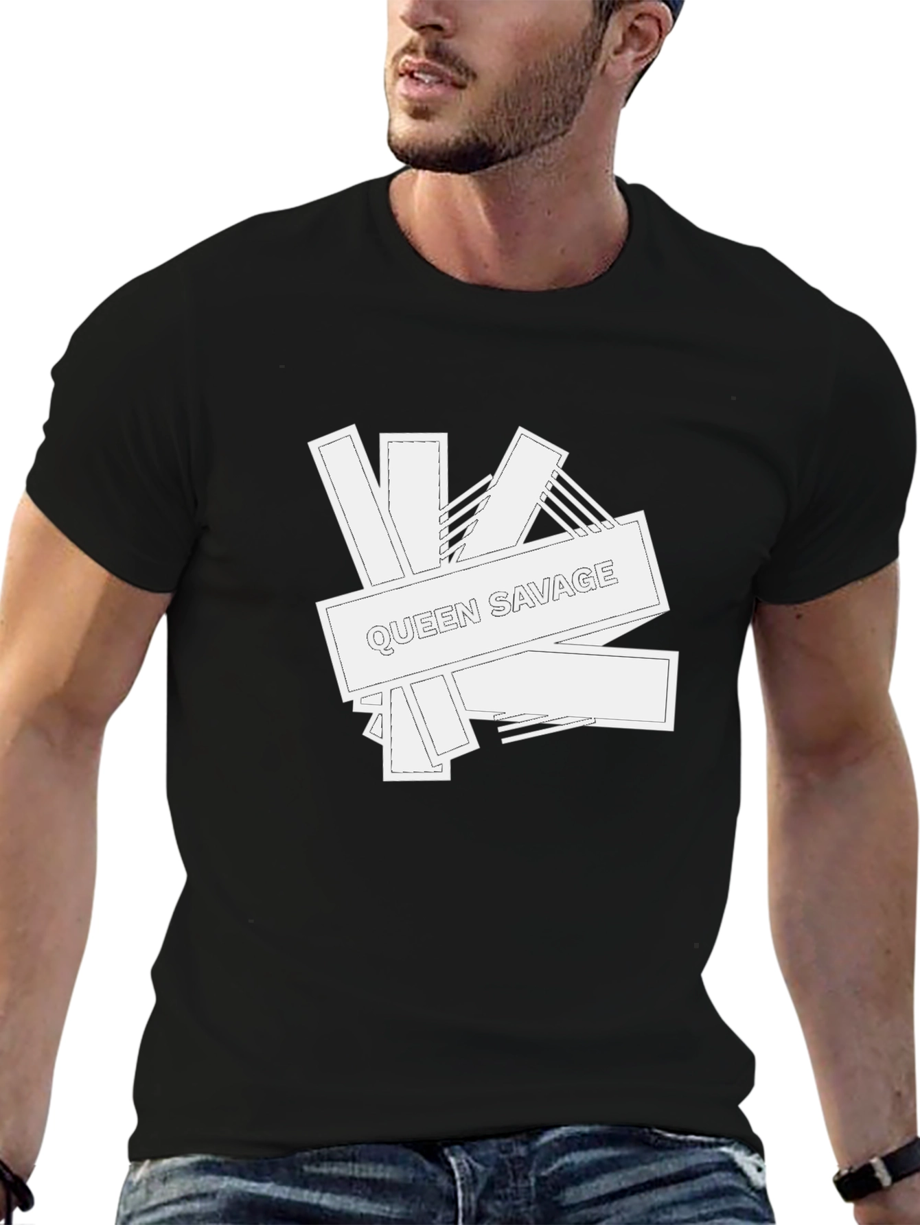 Queen Savage Graphic Print Black T-Shirt