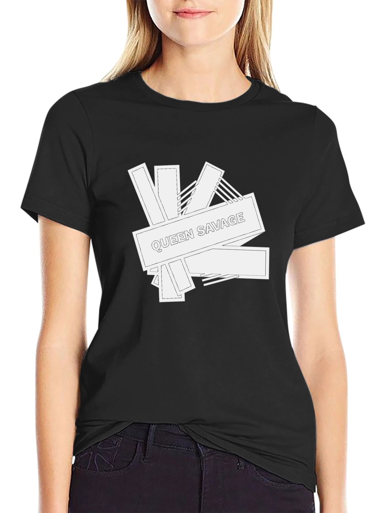 Queen Savage Graphic Print Black T-Shirt