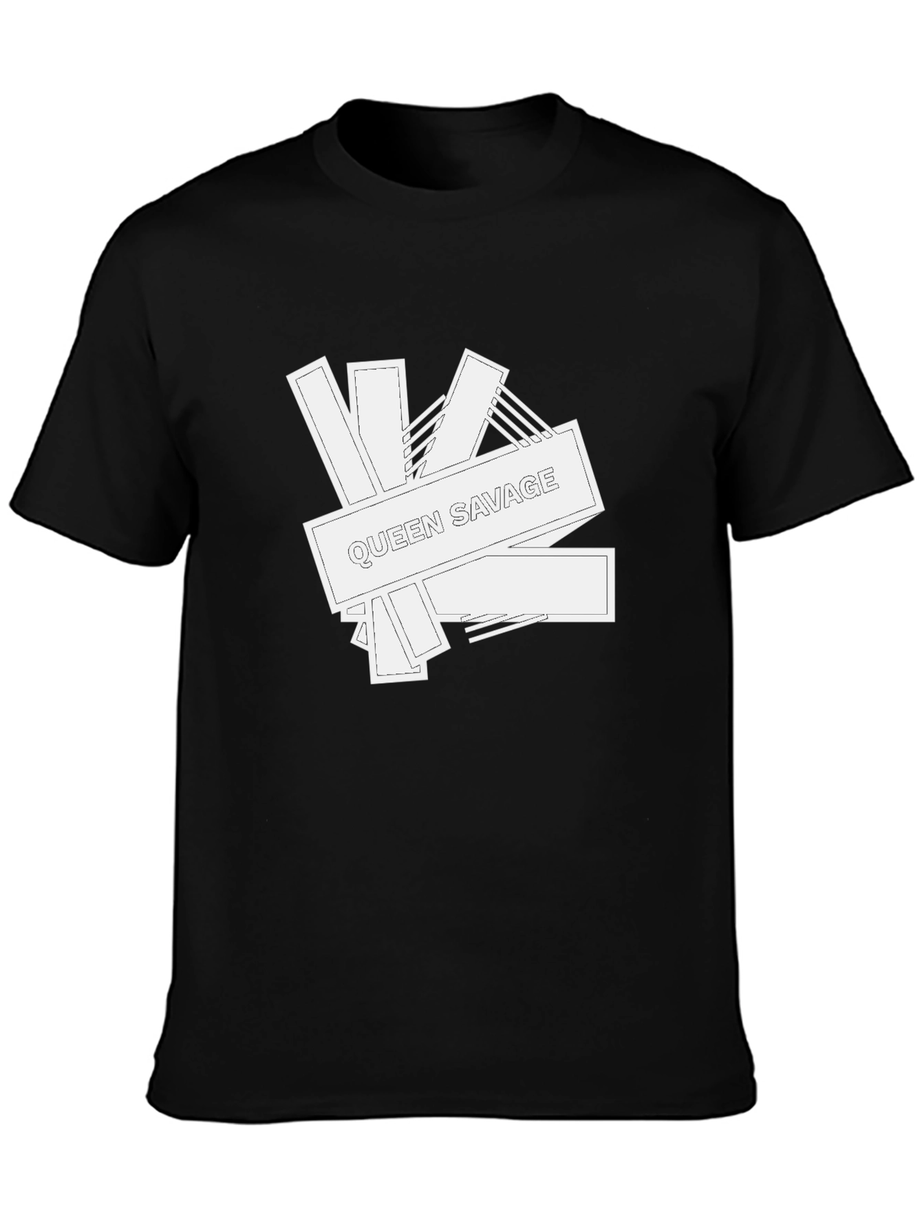 Queen Savage Graphic Print Black T-Shirt