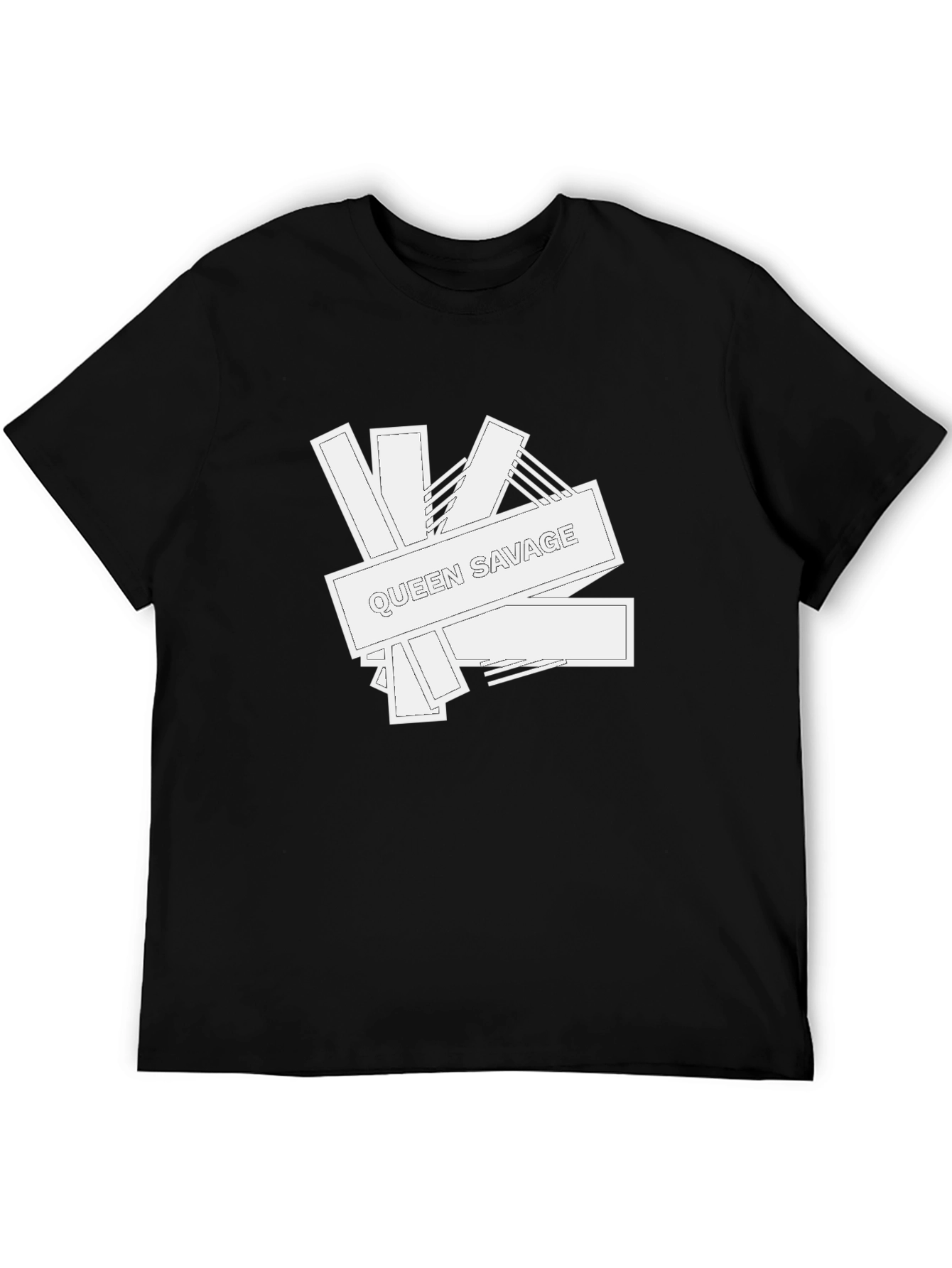Queen Savage Graphic Print Black T-Shirt
