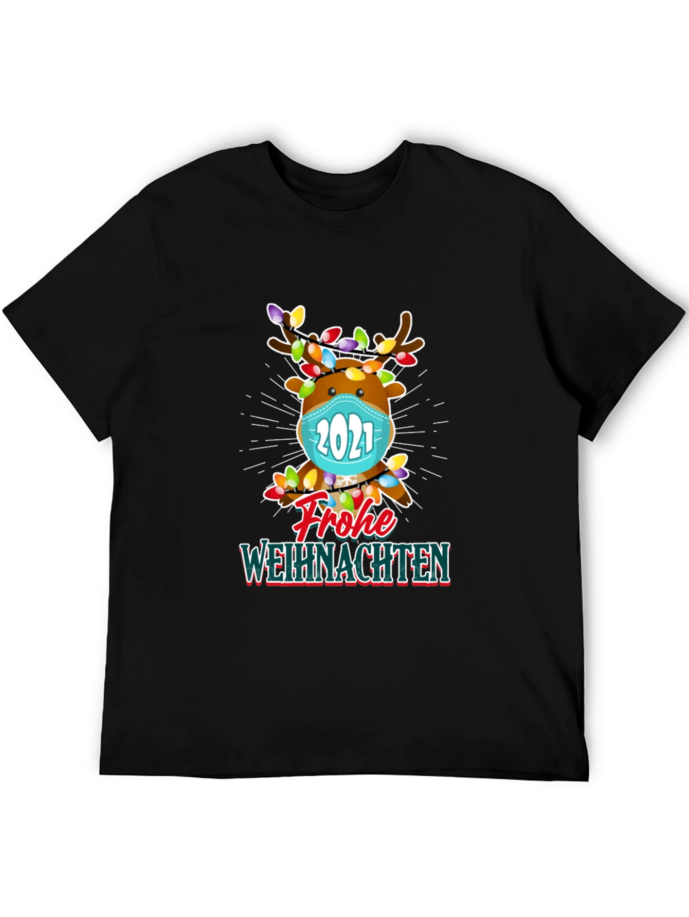 Festive Reindeer 2021 Christmas T-Shirt