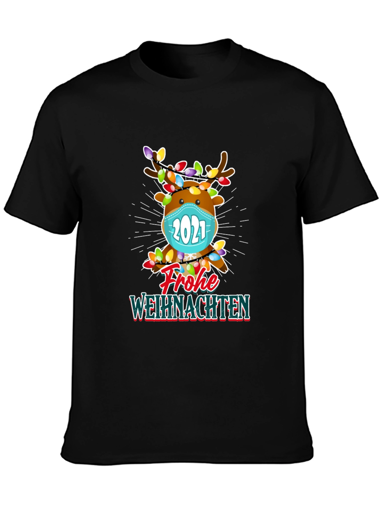 Festive Reindeer 2021 Christmas T-Shirt