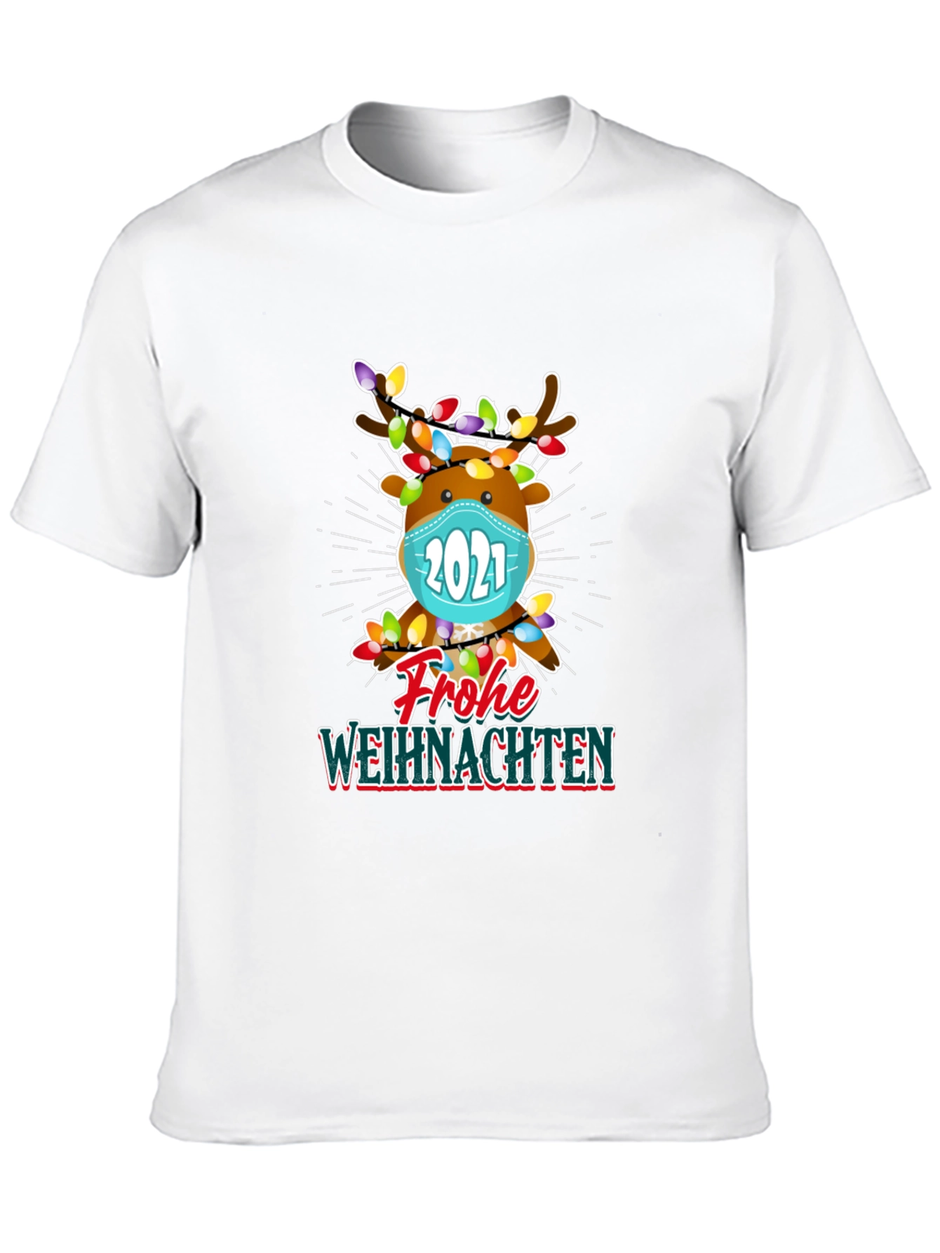 Festive Reindeer 2021 Christmas T-Shirt