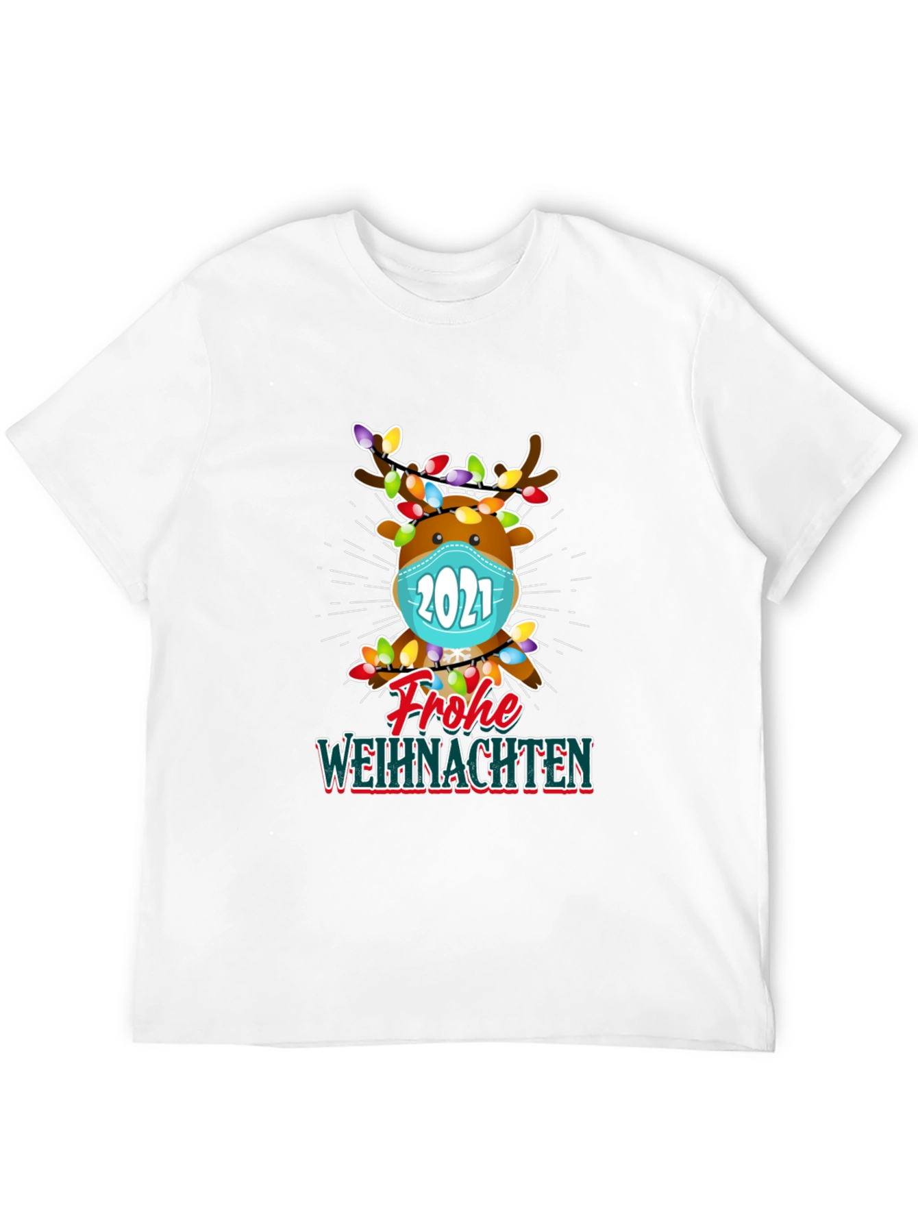 Festive Reindeer 2021 Christmas T-Shirt