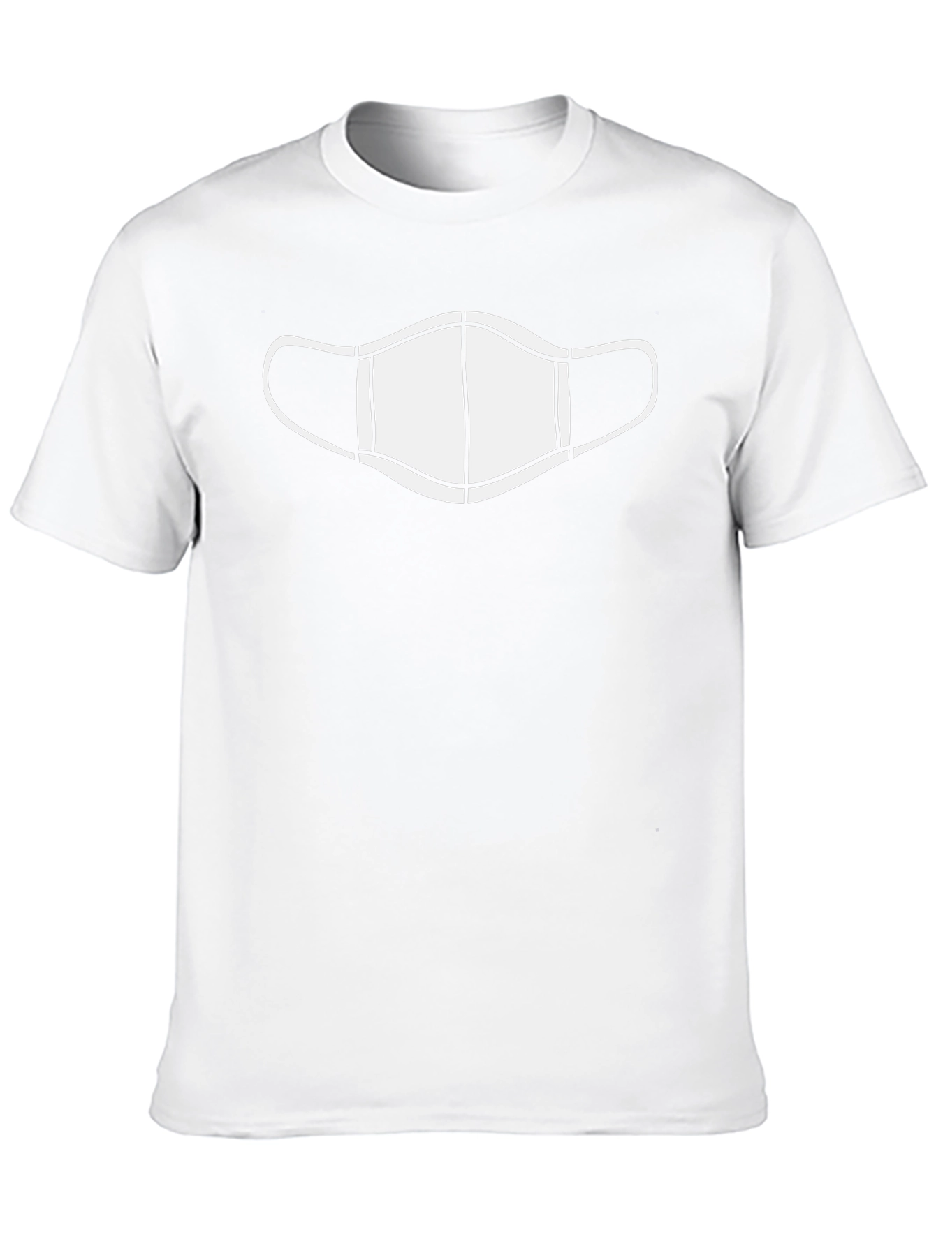 Face Mask Graphic Tee - Black Cotton T-Shirt