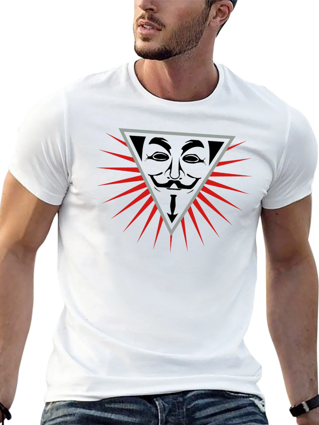 Anonymous Mask Graphic Tee - Bold Statement Shirt