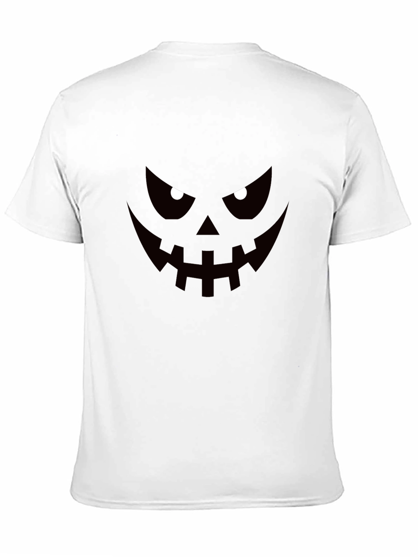 Halloween Pumpkin Face Graphic Black T-Shirt