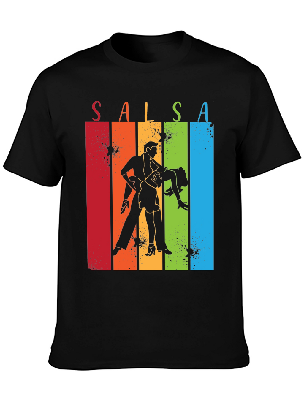Salsa Dance Silhouette Tee - Retro Style