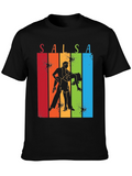 Salsa Dance Silhouette Tee - Retro Style