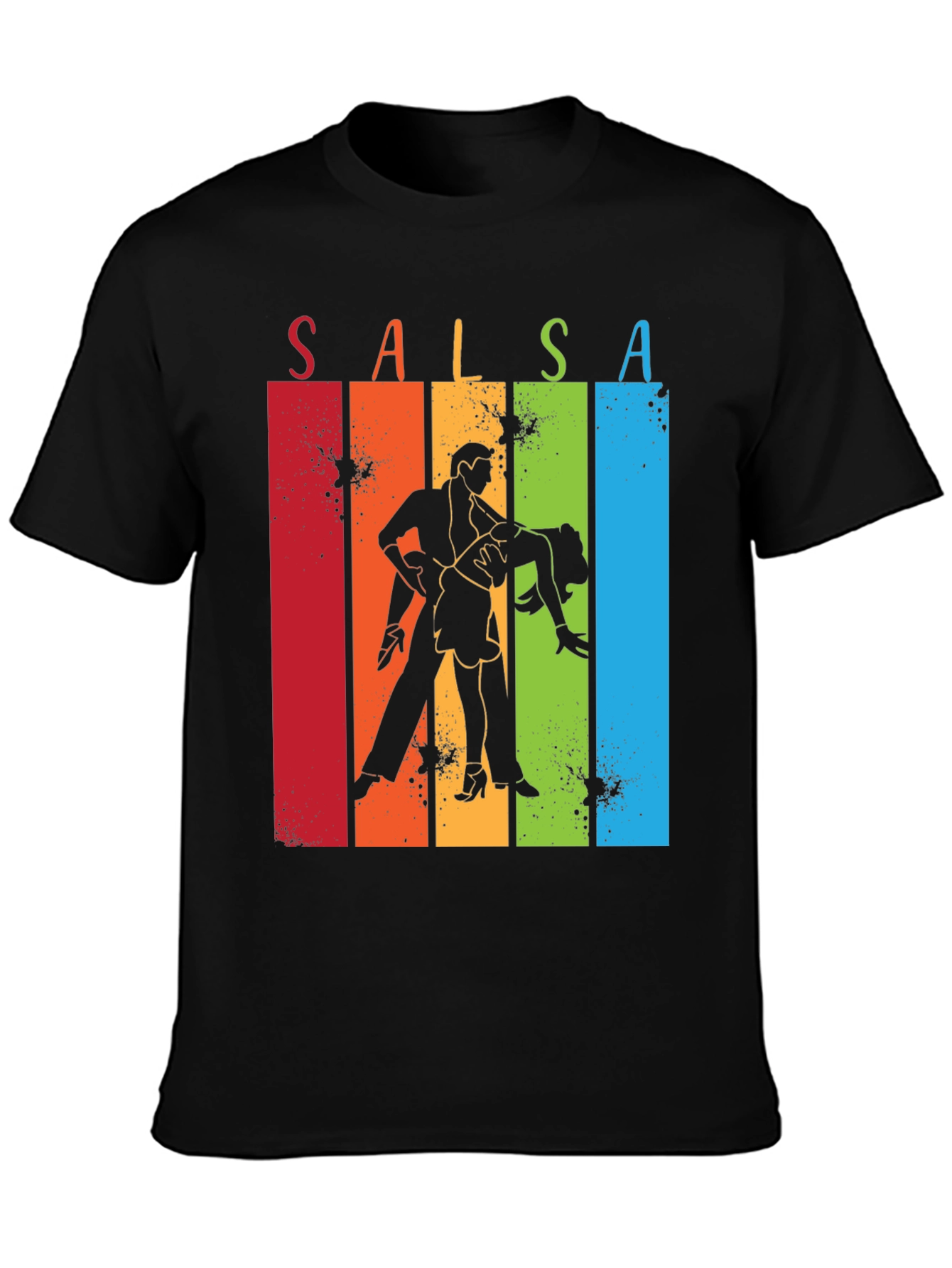 Salsa Dance Silhouette Tee - Retro Style