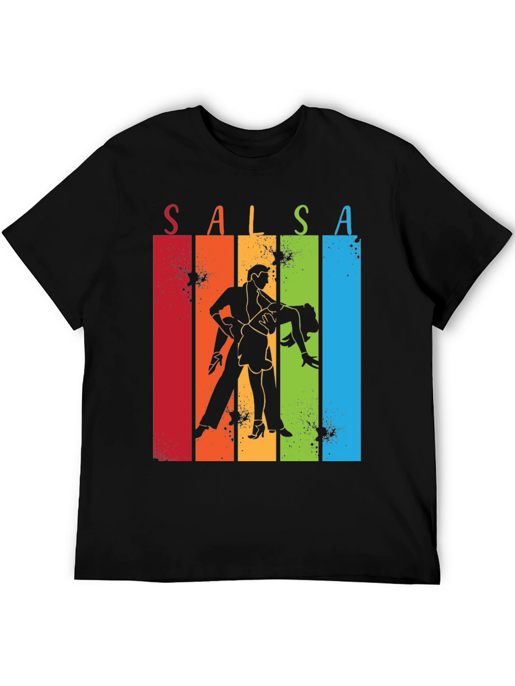Salsa Dance Silhouette Tee - Retro Style
