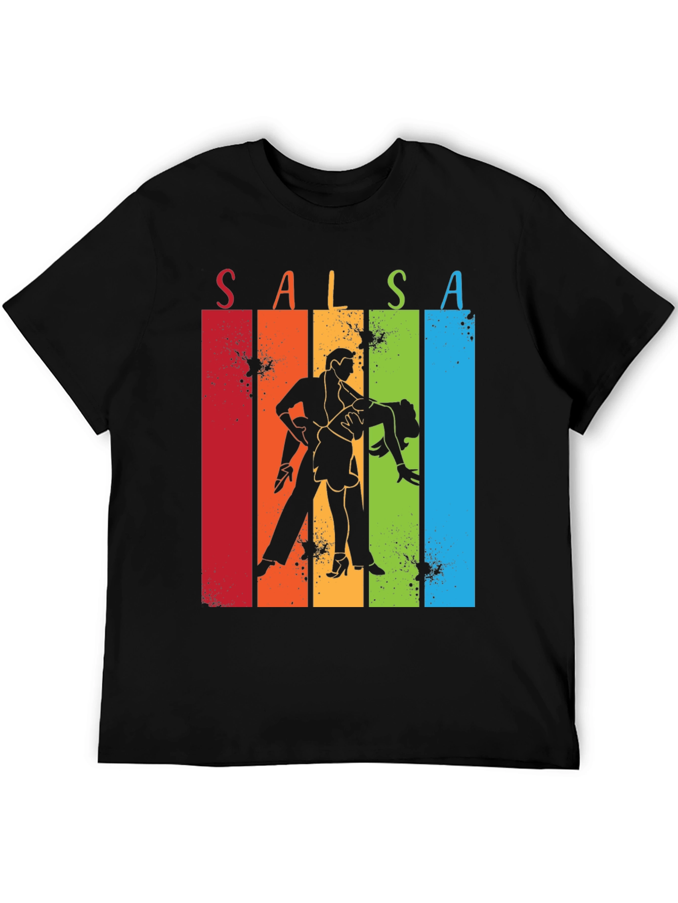 Salsa Dance Silhouette Tee - Retro Style