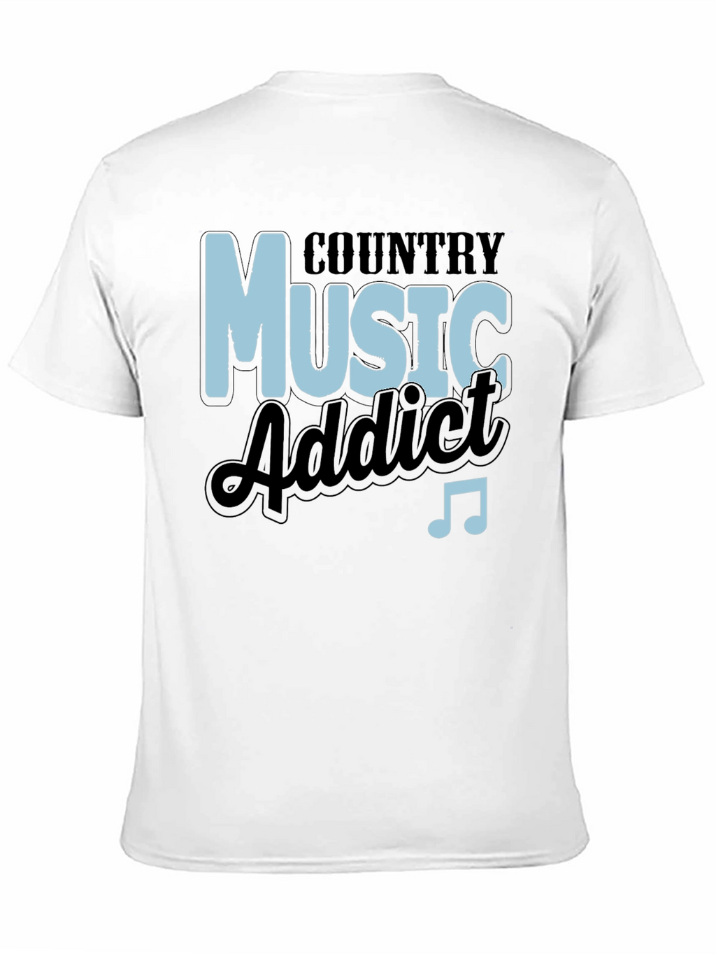 Country Music Addict Black T-Shirt