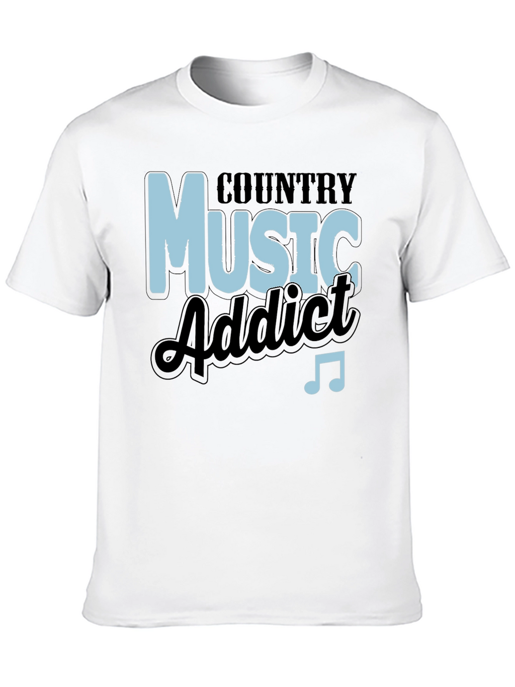 Country Music Addict Black T-Shirt