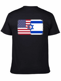 USA Israel Flag Graphic T-Shirt