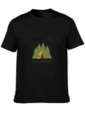 Camping Retirement Plan Graphic Tee - Black