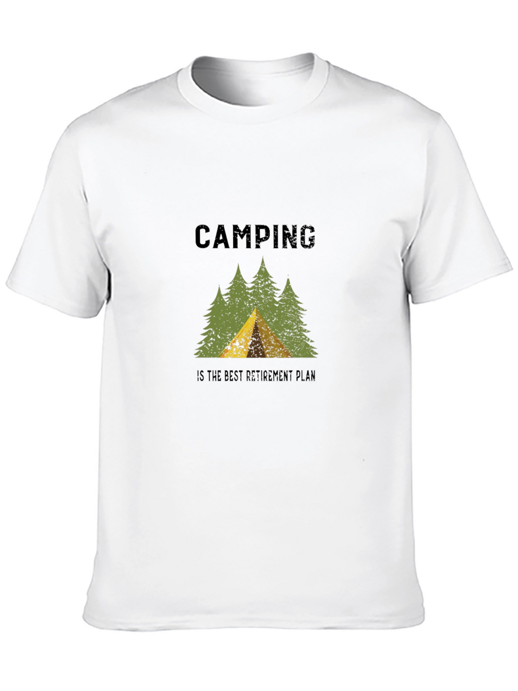 Camping Retirement Plan Graphic Tee - Black
