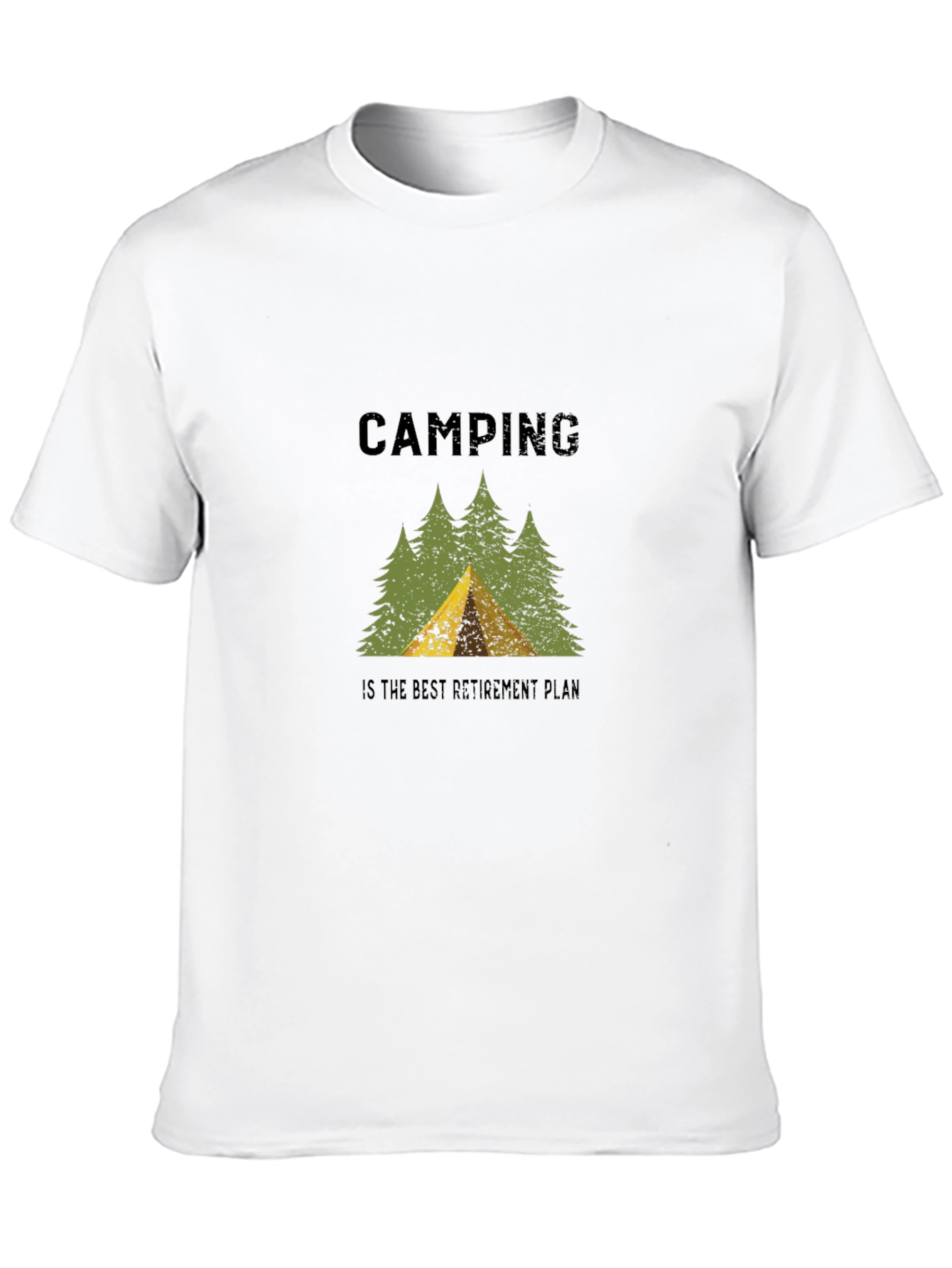 Camping Retirement Plan Graphic Tee - Black