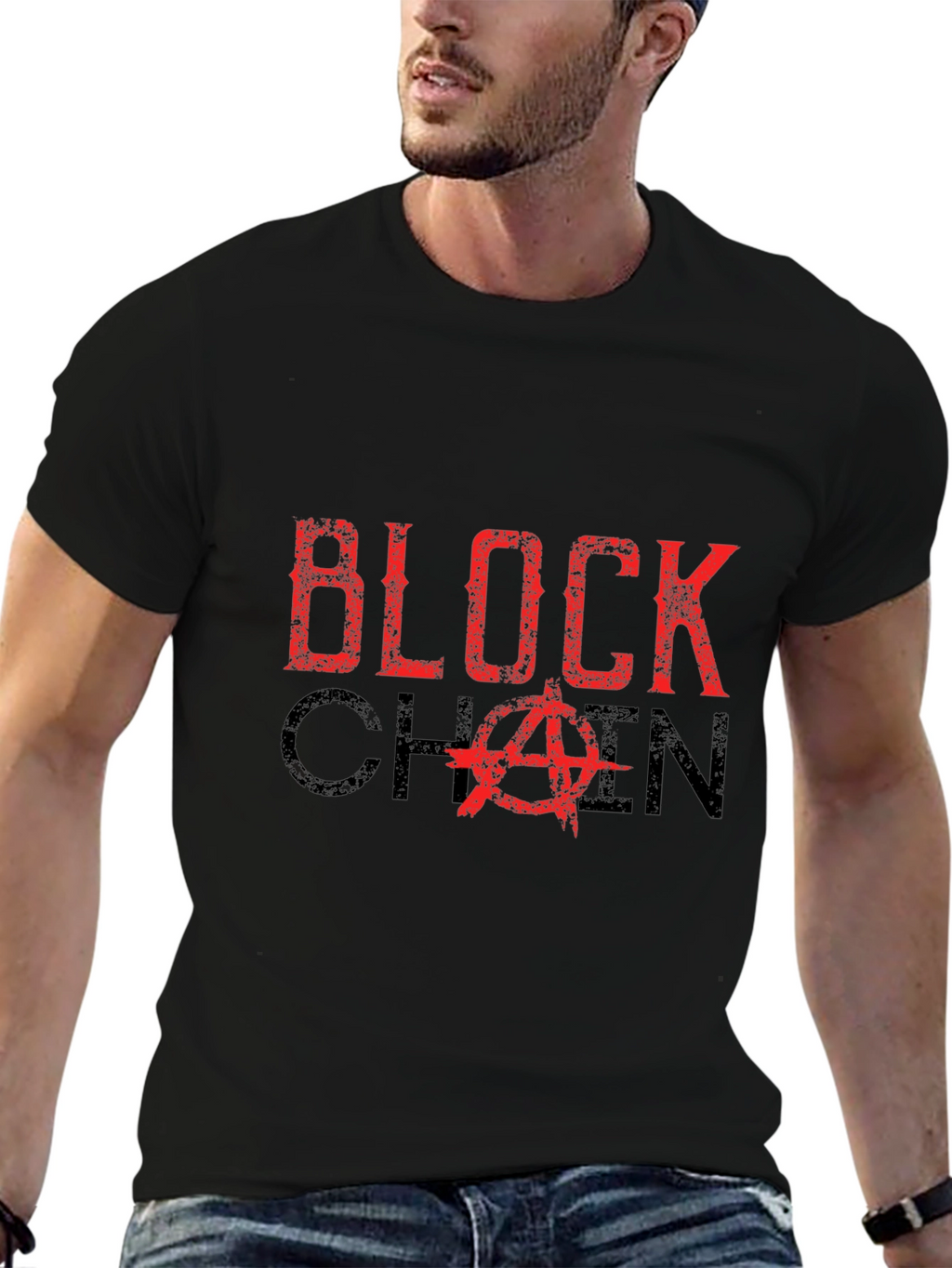 Blockchain Anarchy Graphic Tee - Black Cotton T-Shirt
