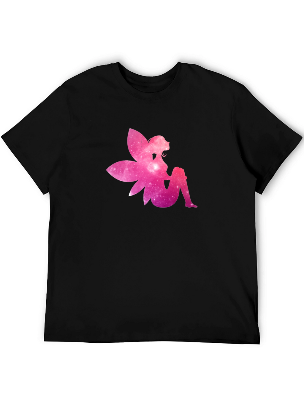 Galaxy Fairy Graphic Tee - Black Cotton T-Shirt