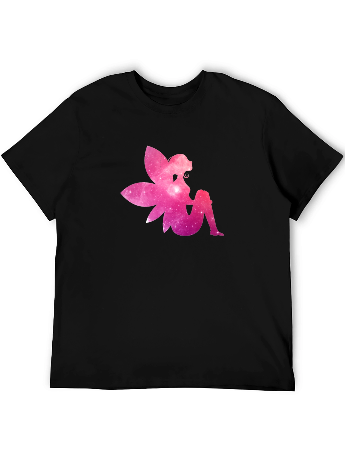 Galaxy Fairy Graphic Tee - Black Cotton T-Shirt