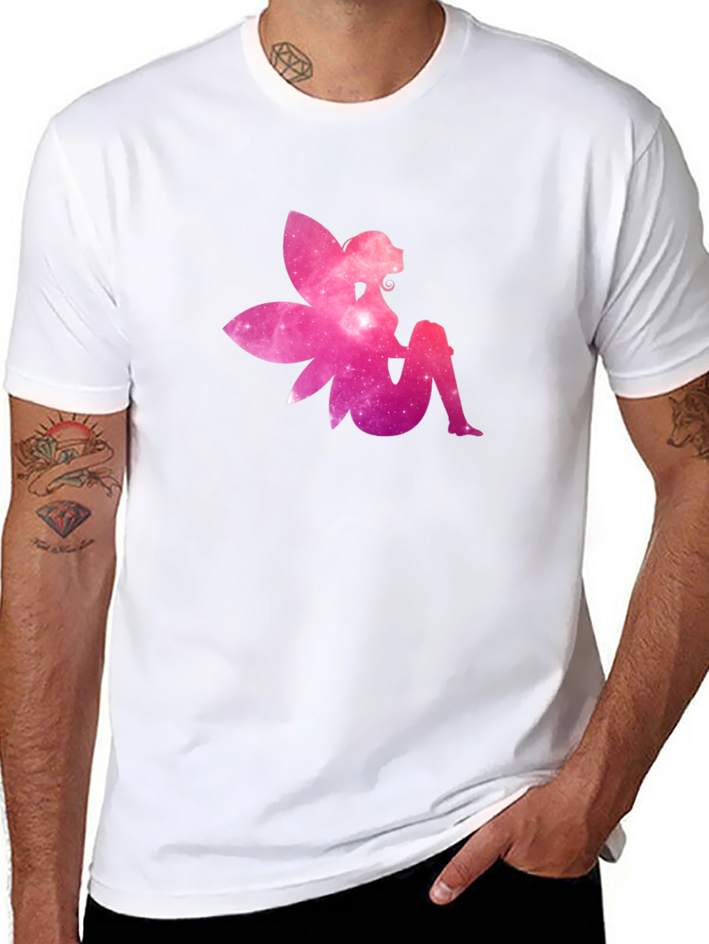 Galaxy Fairy Graphic Tee - Black Cotton T-Shirt