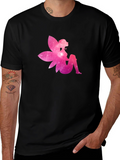Galaxy Fairy Graphic Tee - Black Cotton T-Shirt