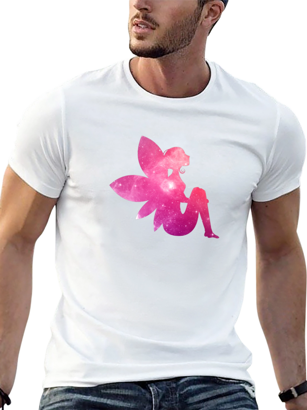 Galaxy Fairy Graphic Tee - Black Cotton T-Shirt