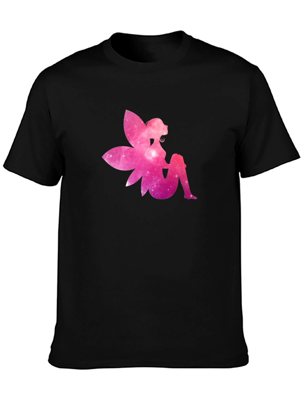 Galaxy Fairy Graphic Tee - Black Cotton T-Shirt