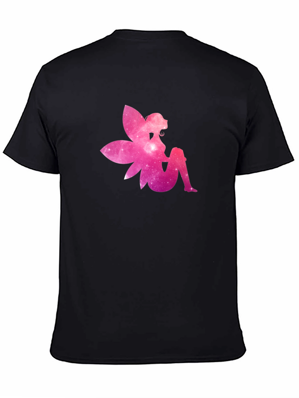 Galaxy Fairy Graphic Tee - Black Cotton T-Shirt