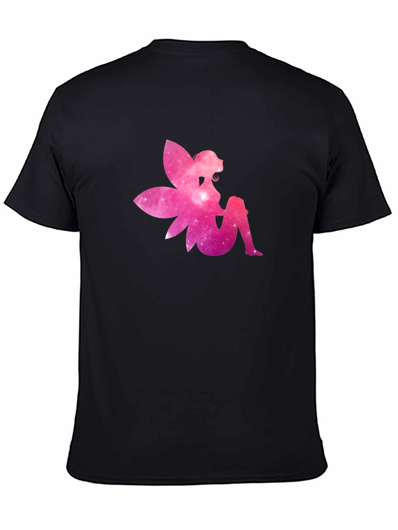 Galaxy Fairy Graphic Tee - Black Cotton T-Shirt