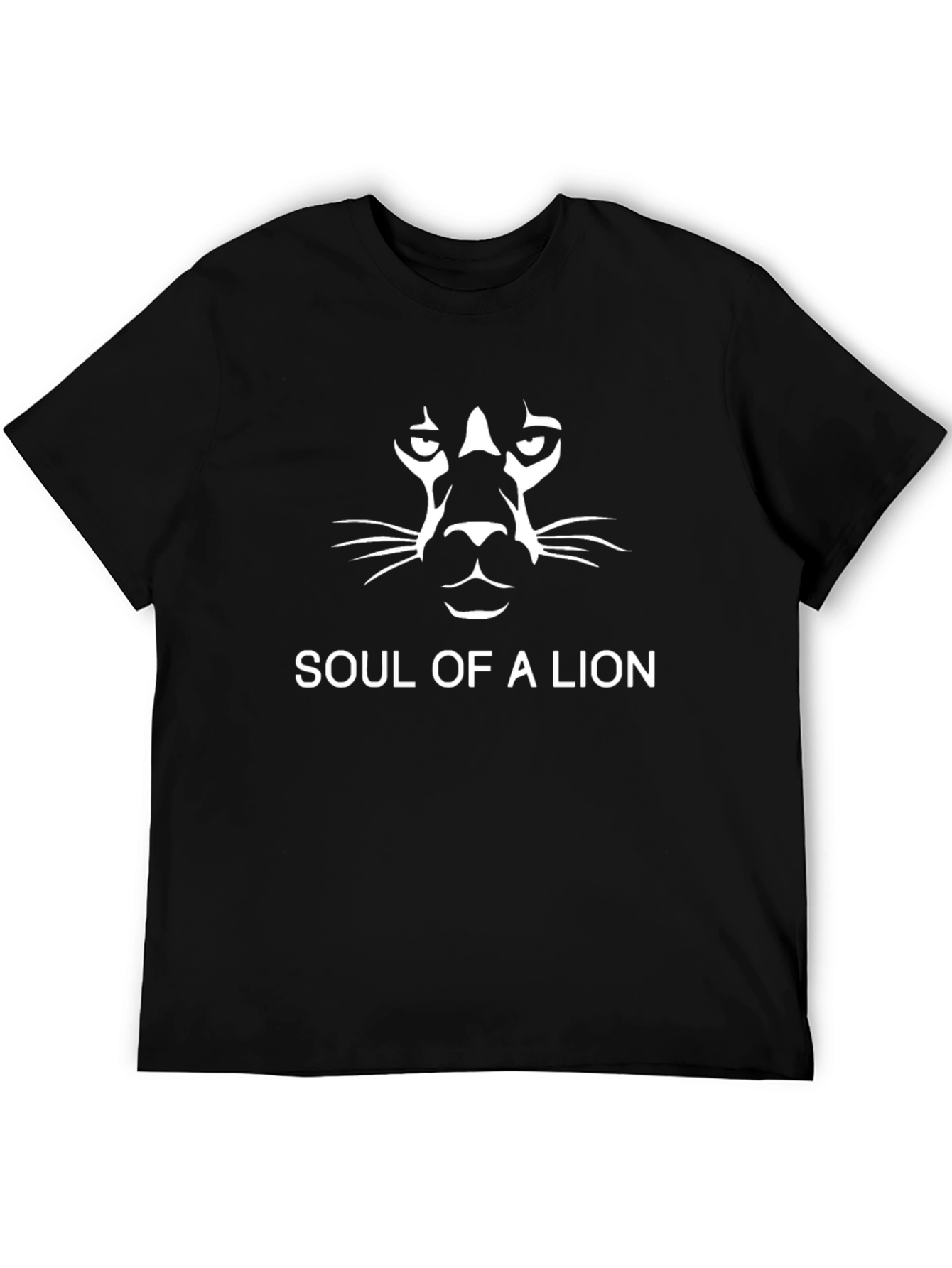 Soul of a Lion Graphic T-Shirt - Black Cotton Tee