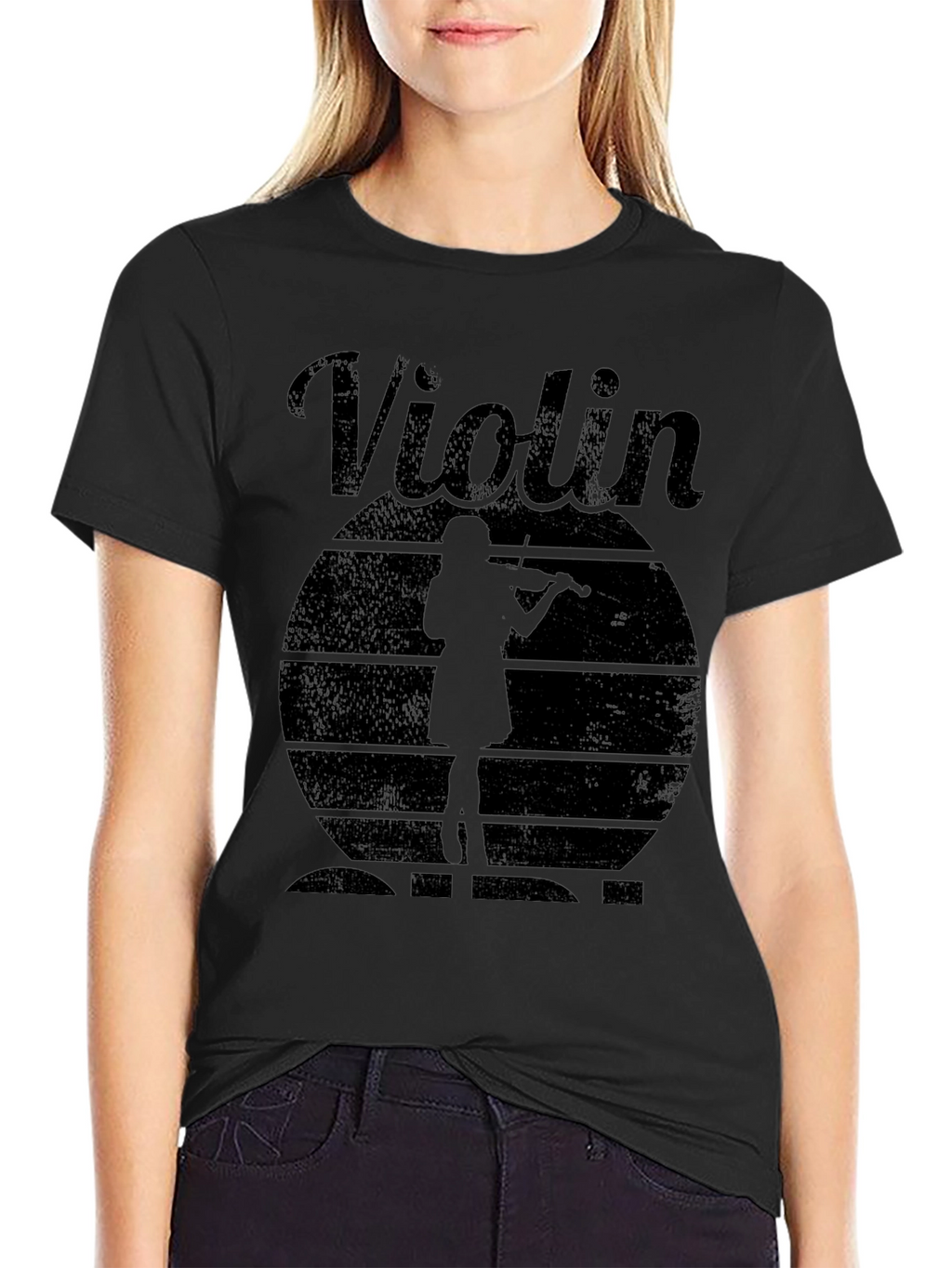 Violin Player Graphic Tee - Musician T-Shirt