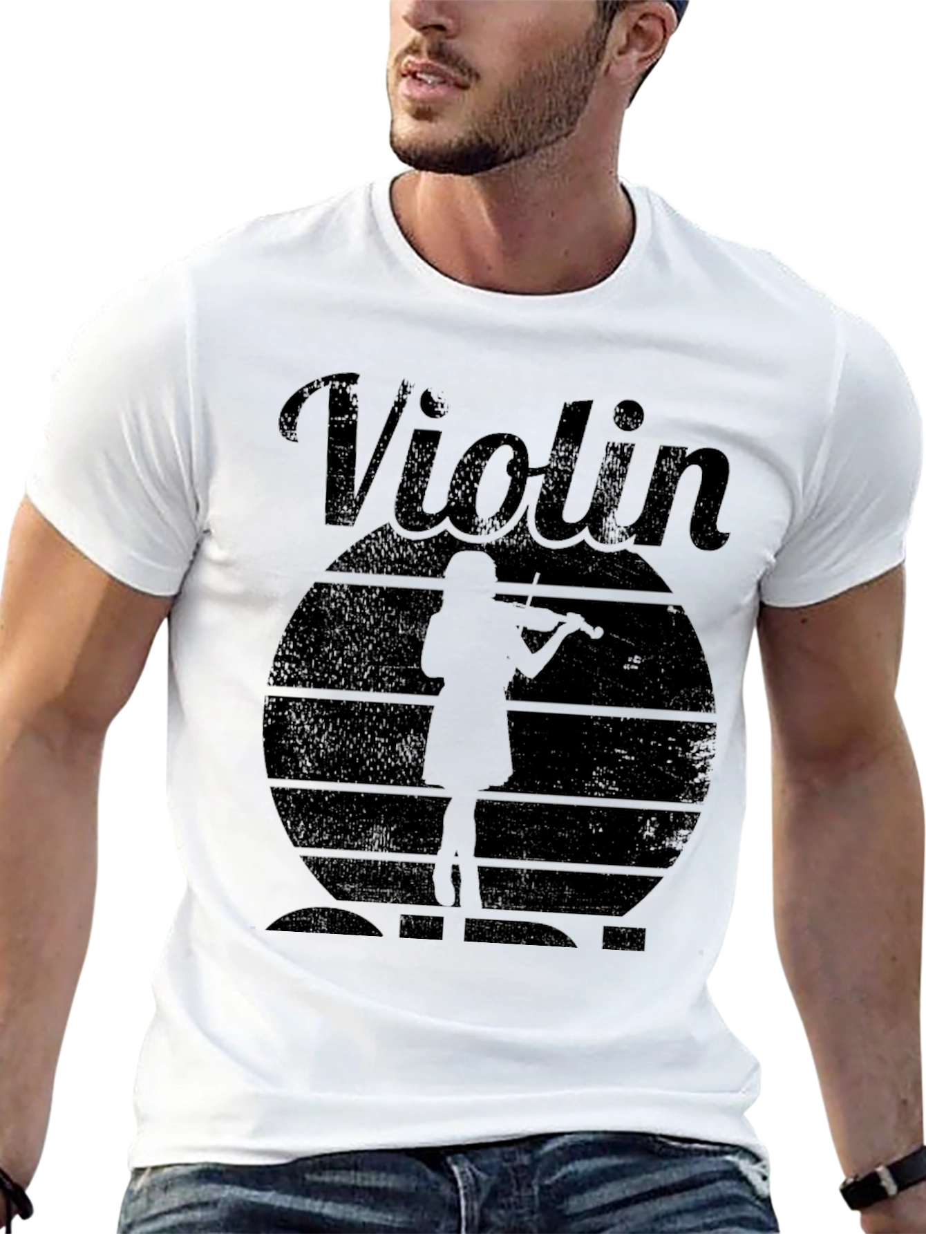 Violin Player Graphic Tee - Musician T-Shirt