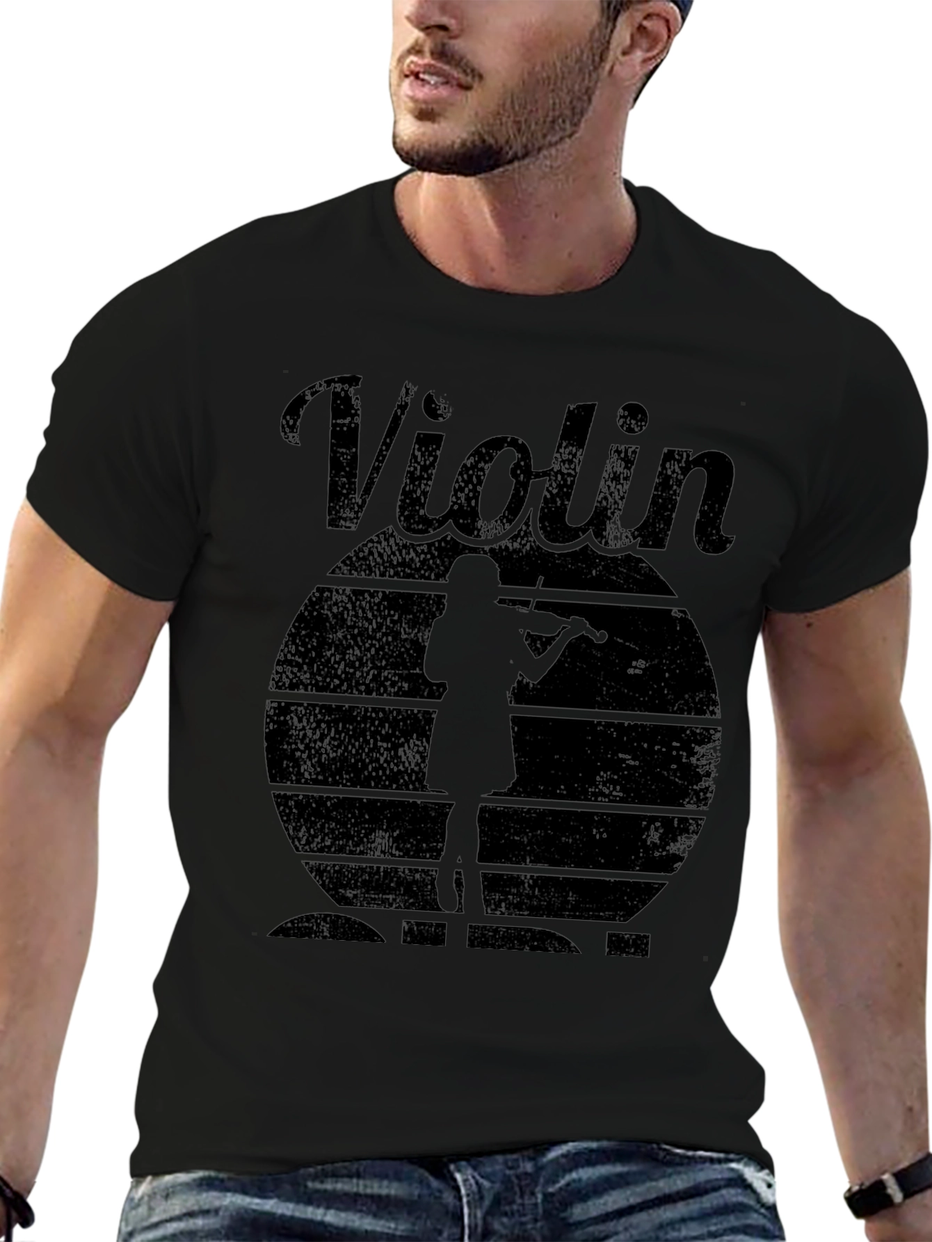 Violin Player Graphic Tee - Musician T-Shirt