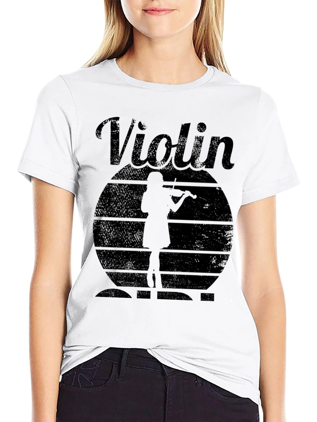 Violin Player Graphic Tee - Musician T-Shirt