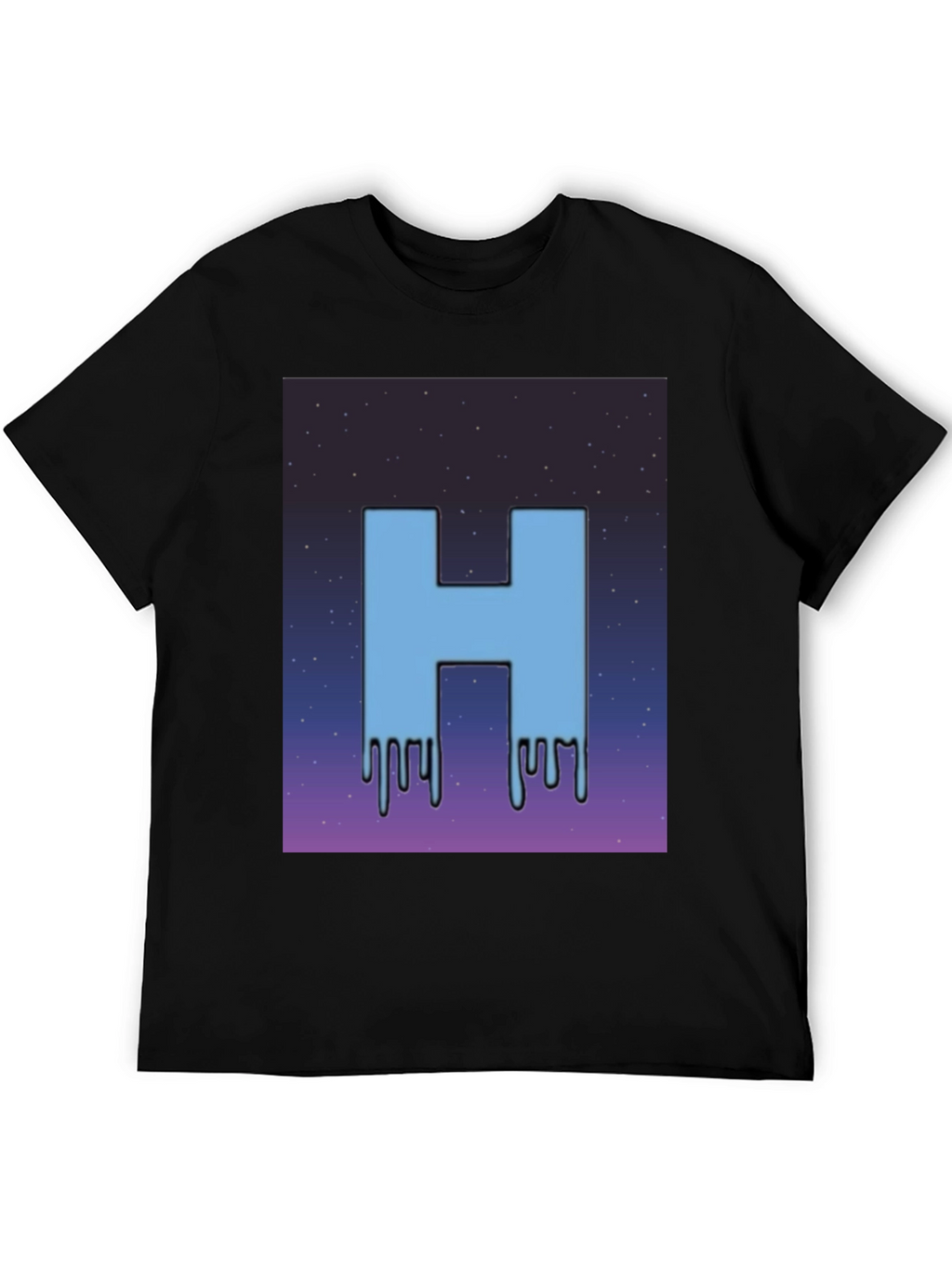 Cool H Dripping Blue Letter T-Shirt