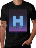 Cool H Dripping Blue Letter T-Shirt