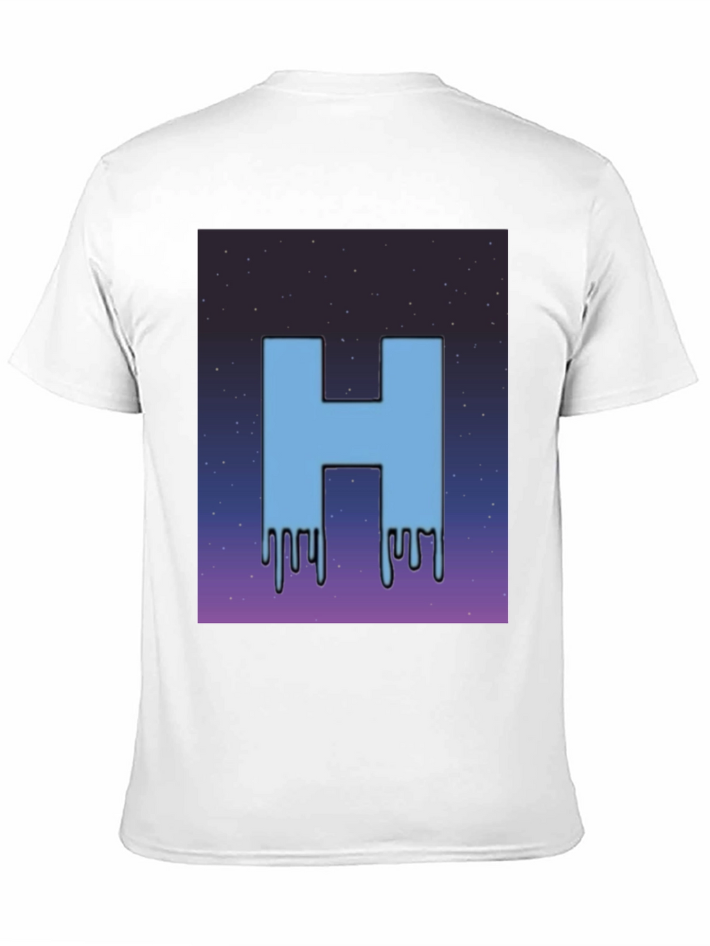 Cool H Dripping Blue Letter T-Shirt