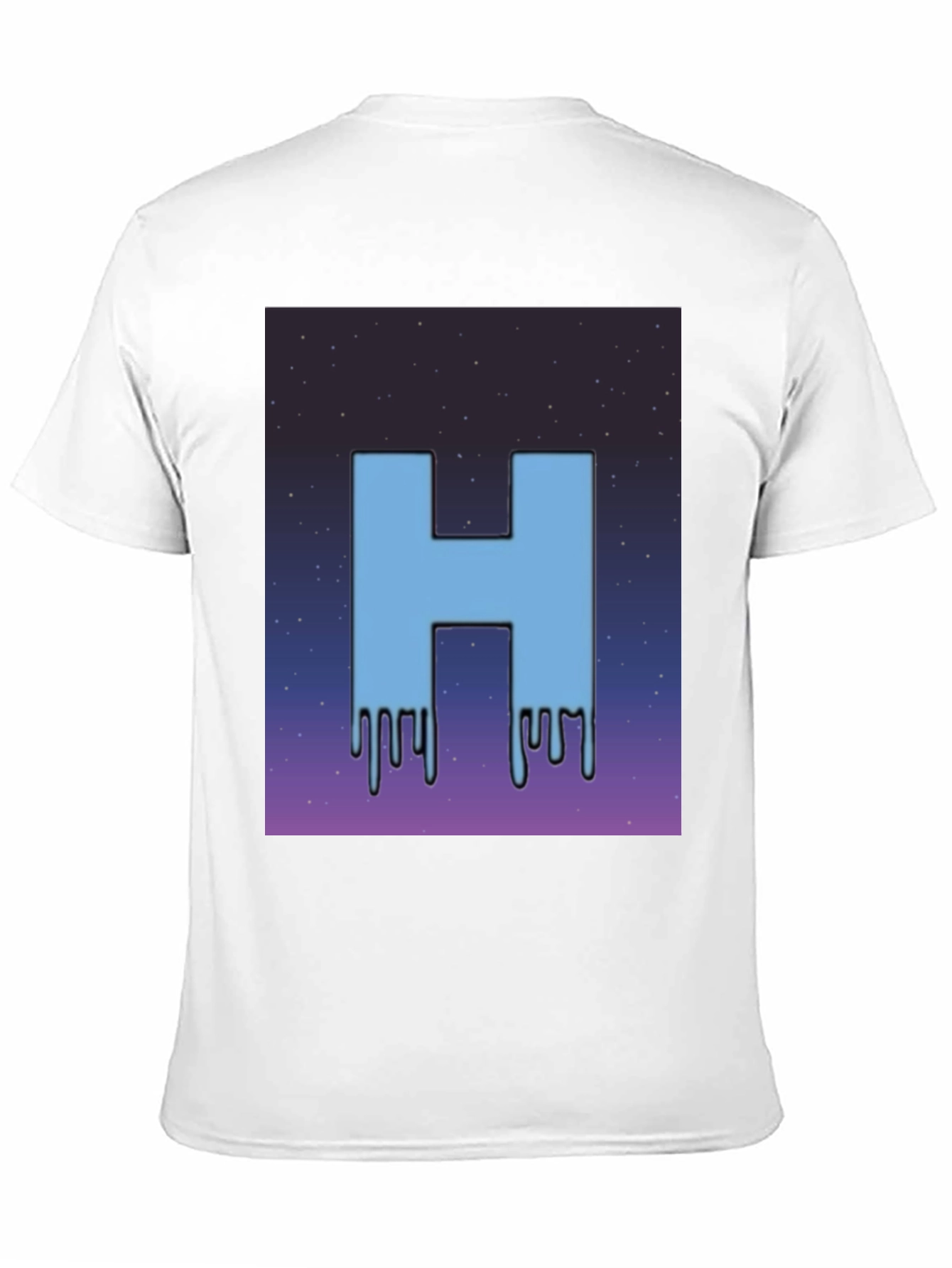 Cool H Dripping Blue Letter T-Shirt