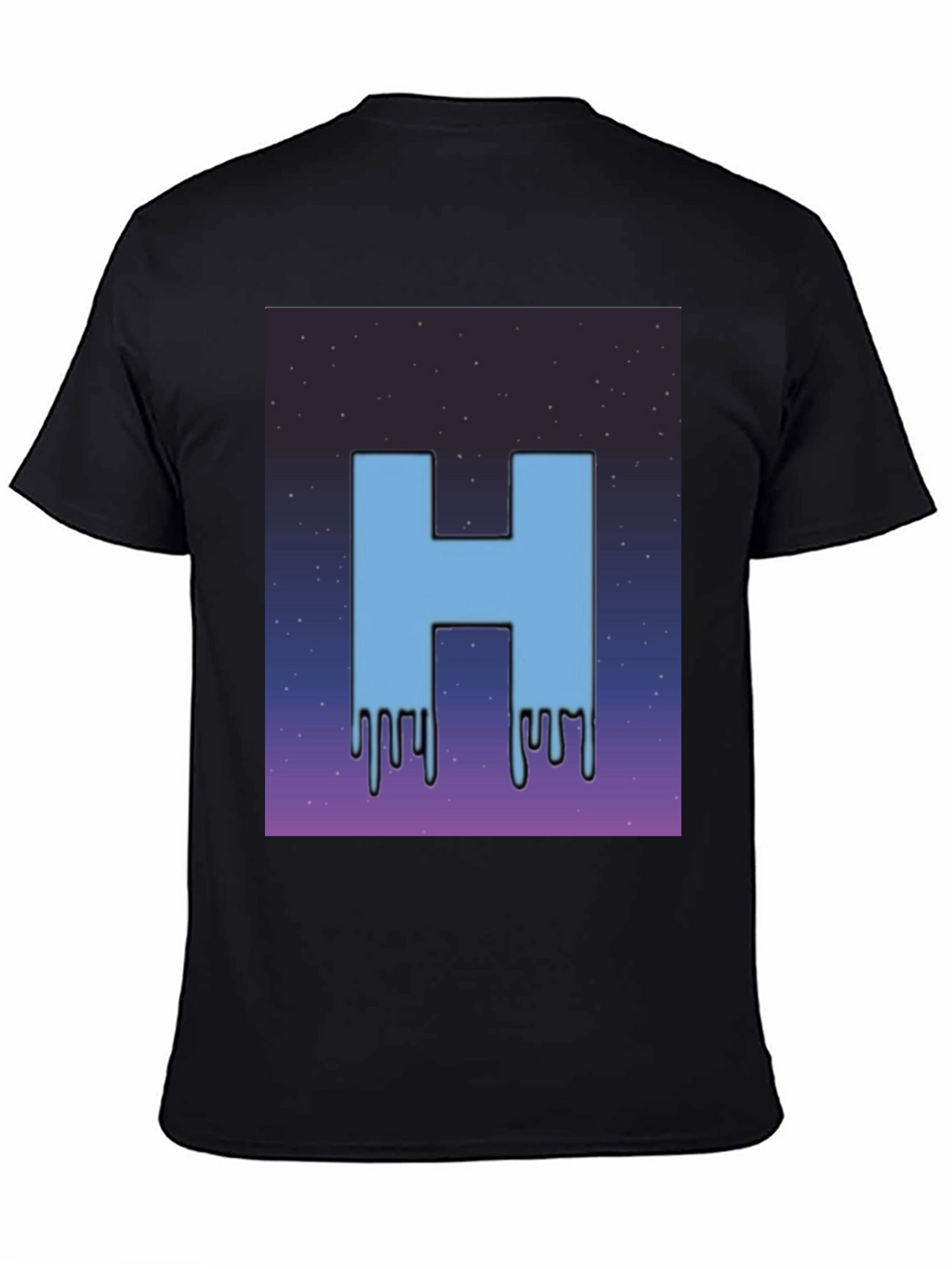 Cool H Dripping Blue Letter T-Shirt