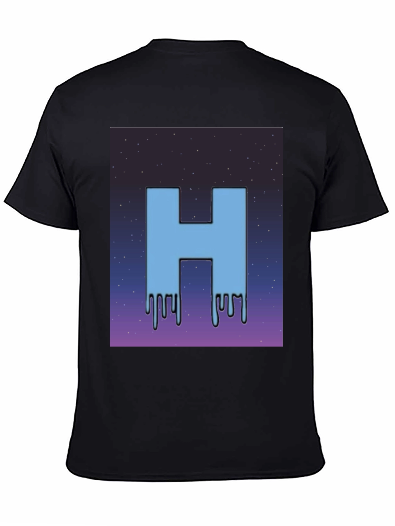 Cool H Dripping Blue Letter T-Shirt