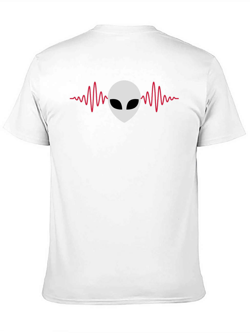 Alien Headbeat Graphic Tee - Black Cotton Comfort