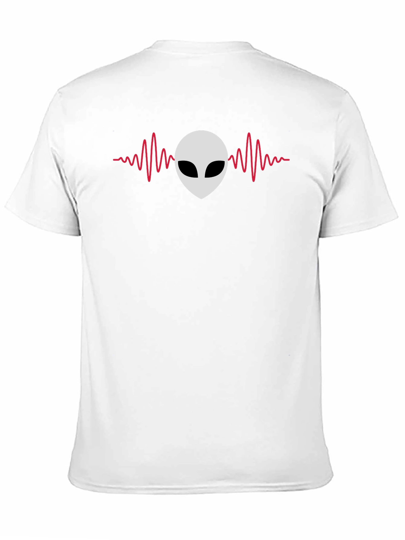 Alien Headbeat Graphic Tee - Black Cotton Comfort