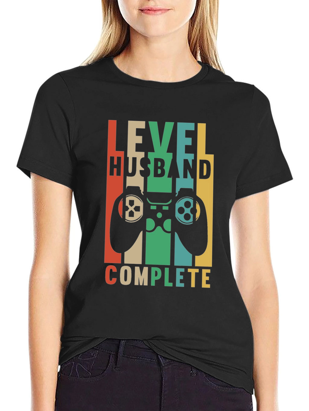 Level Husband Complete T-Shirt - Gamer Anniversary Tee