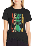 Level Husband Complete T-Shirt - Gamer Anniversary Tee