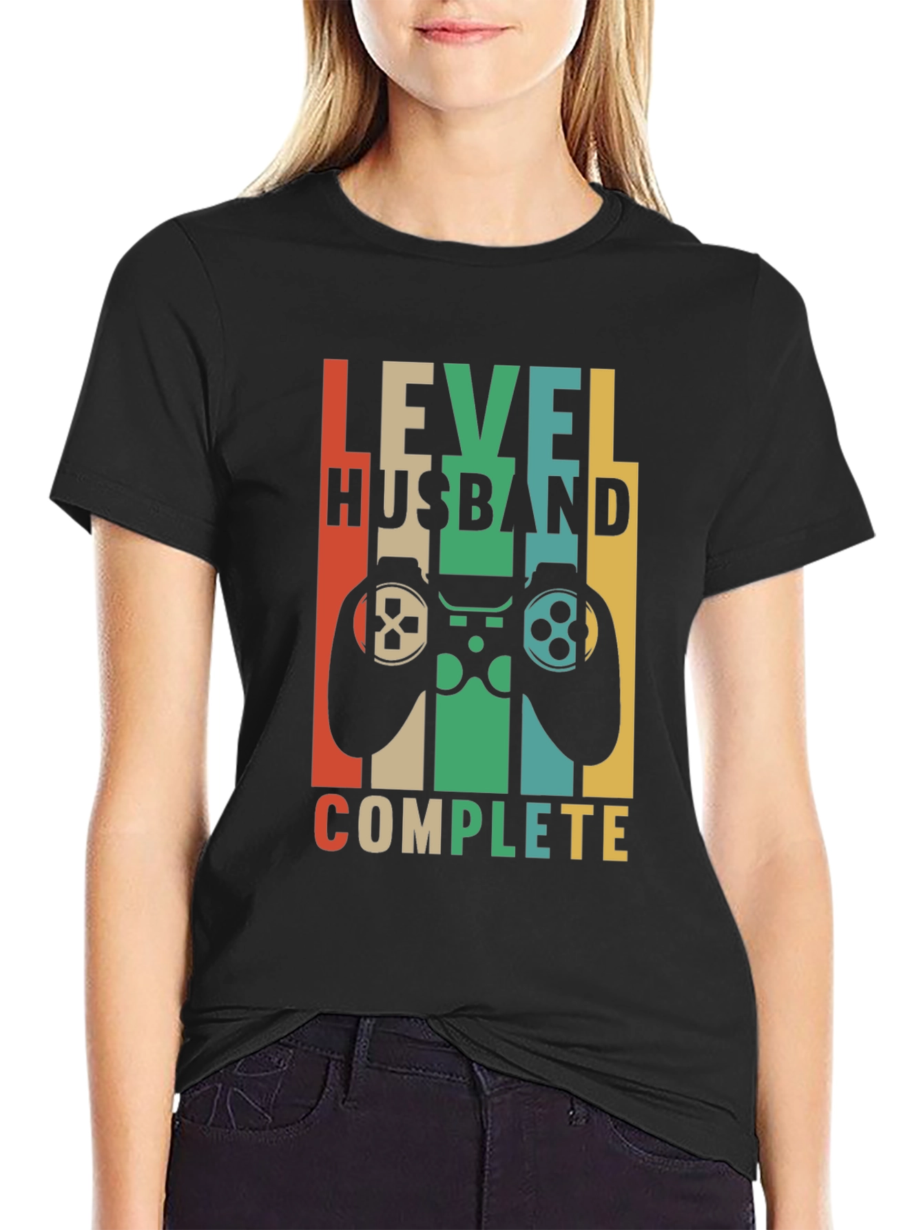 Level Husband Complete T-Shirt - Gamer Anniversary Tee