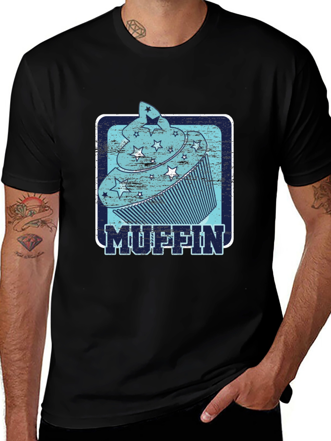 Muffin Graphic T-Shirt - Fun Food Tee for Baking Lovers