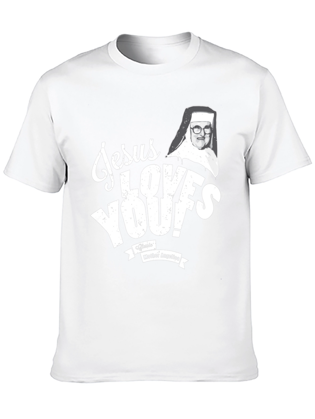 Jesus Loves You! Mother Angelica Black T-Shirt